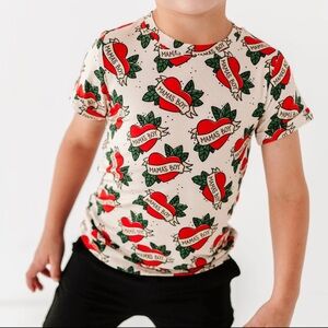 Cream 'Mama's Boy' Old School Traditional Mom Heart Tattoo Bamboo T-shirt 18-24